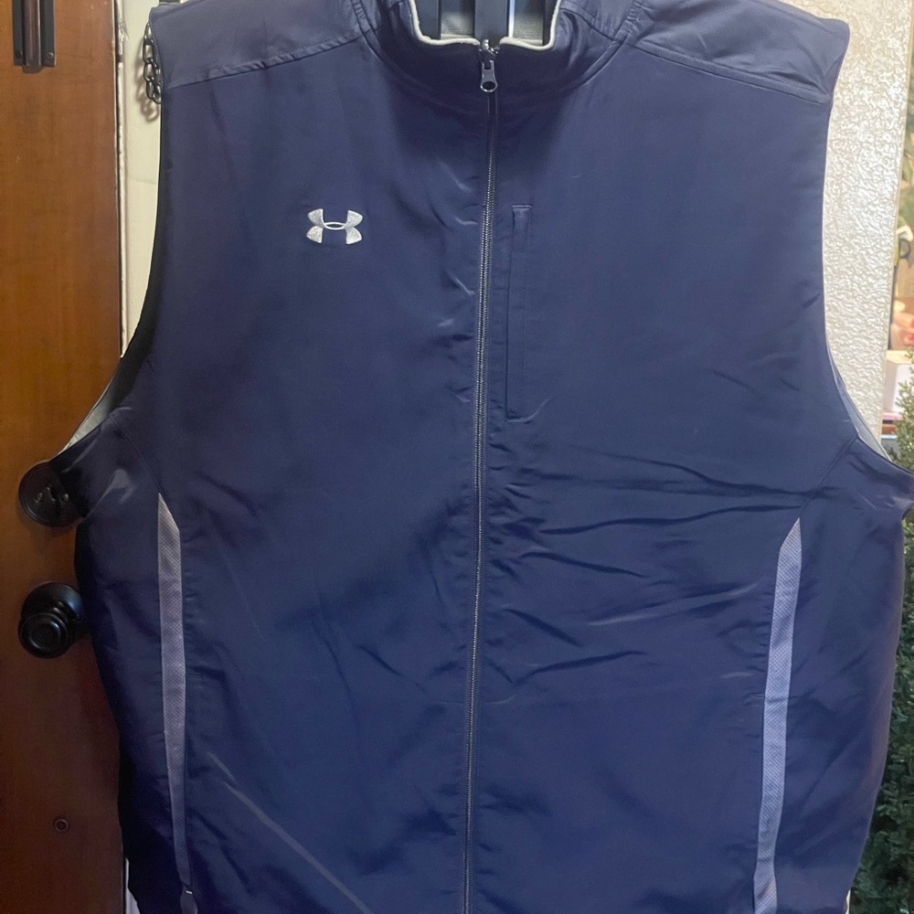 Under Armour Dark Blue/Grey Reversible Vest with Logo